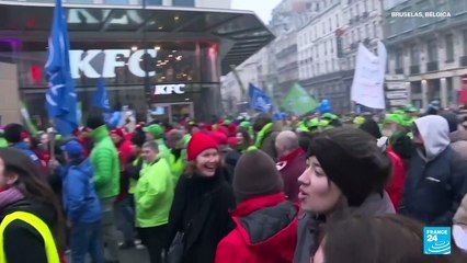 Estallan protestas masivas en Bélgica contra la reforma de las pensiones