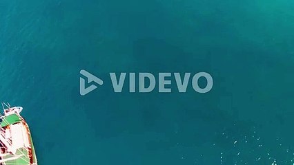 Old pirate ship sailing in the open ocean