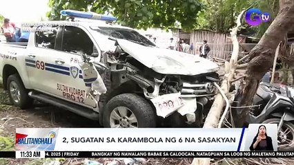2, sugatan sa karambola ng 6 na sasakyan | Balitanghali