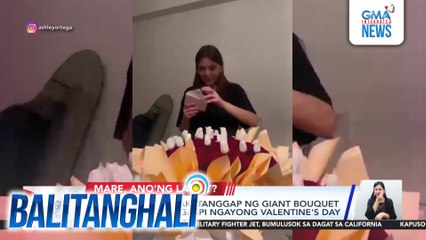 Ashley Ortega, nakatanggap ng giant bouquet mula kay Mavy Legaspi ngayong Valentine's Day | Balitanghali