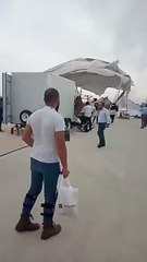 Fuertes vientos causan accidente en inauguración de FAMEX