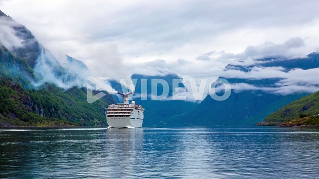 Cruise Ship, Cruise Liners On Hardanger fjorden, Norway1