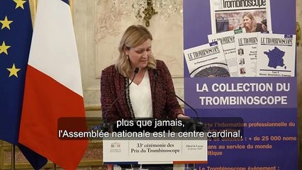 Discours à l'occasion de la 33e cérémonie de remise des Prix du Trombinoscope - Jeudi 13 février 2025