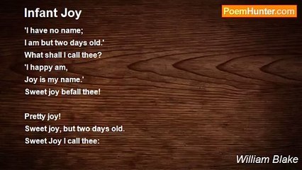 Infant Joy – A Heartwarming Poem by William Blake - Najib Ziazi