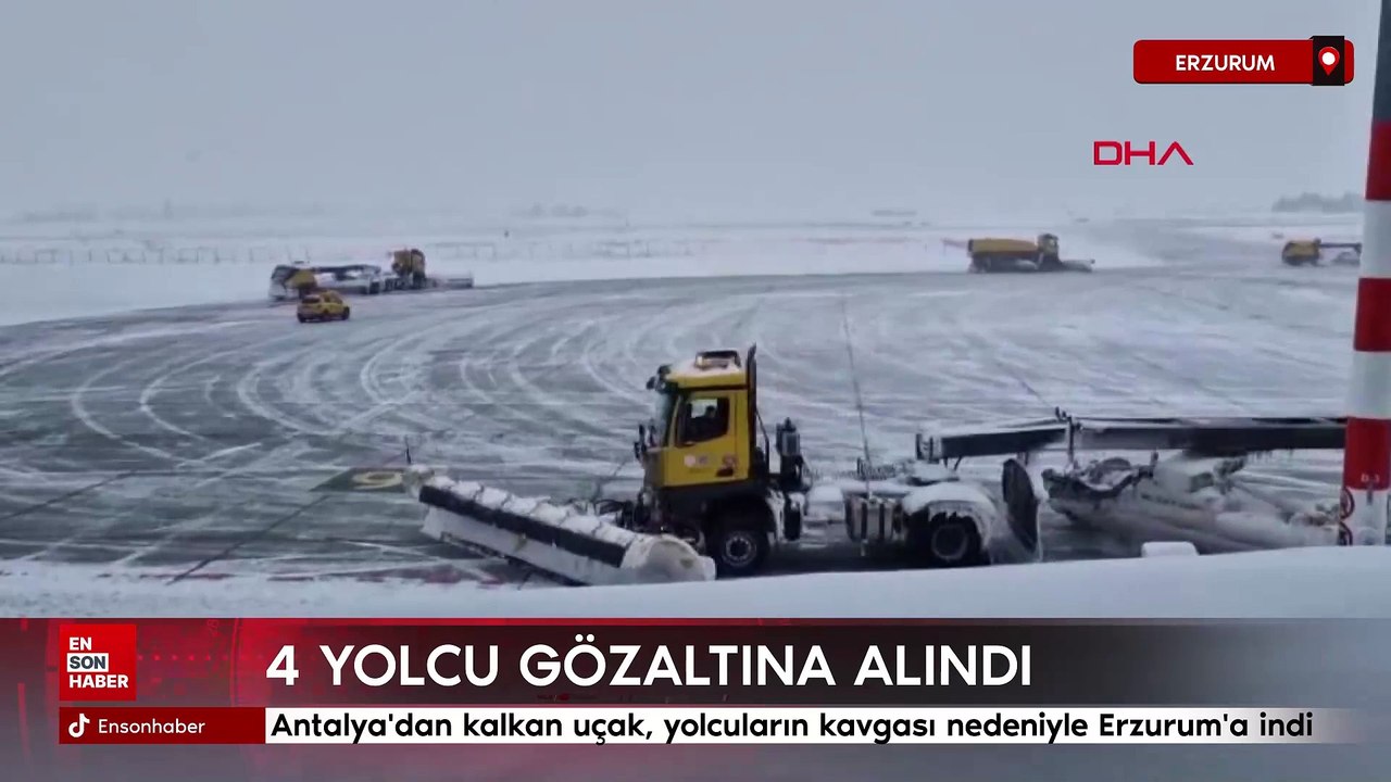 Yolcular birbirine girdi: Antalya'dan kalkan uçak Erzurum'a acil iniş yaptı