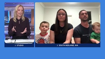 South Hedland resident Ellie Mamalis bunkers down with family as cyclone passes