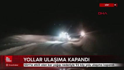 Siirt’te 92 köy yolu kardan kapandı