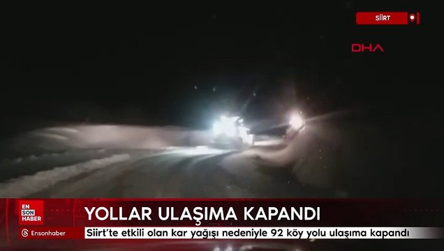 Siirt’te 92 köy yolu kardan kapandı