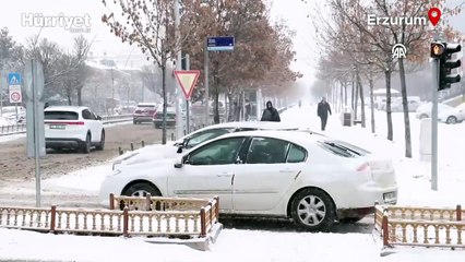 Hakkari, Van ve Erzurum’da yoğun kar yağışı