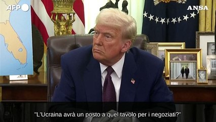 Trump: "L'Ucraina avra' un posto al tavolo delle trattative"