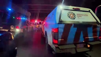 Noche de posada termina en un accidente vial en Apodaca (VIDEO)