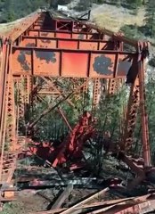 Reportan destrucción de puente ferroviario de Río Chico