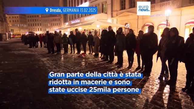 Dresda, 80° anniversario dei bombardamenti alleati al fosforo della Seconda Guerra Mondiale