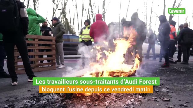 Les travailleurs sous-traitants d’Audi Forest bloquent l’usine depuis ce vendredi matin