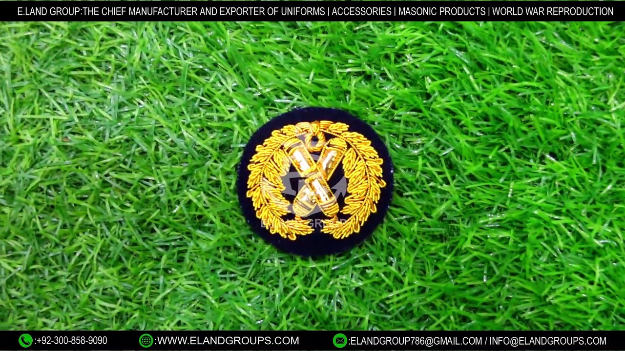 Rhodesia BSAP Assistant Commissioner Rank Bullion Badges, Police Commissioner Rank Badges