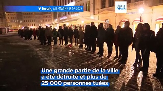 Dresde commémore le 80e anniversaire des bombardements alliés de la Seconde Guerre mondiale