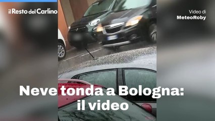 Neve tonda a Bologna: il video
