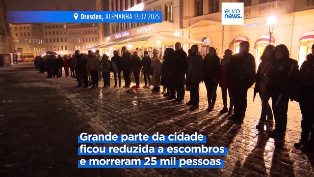 Dresden assinala 80.º aniversário do bombardeamento por parte dos Aliados na Segunda Guerra Mundial