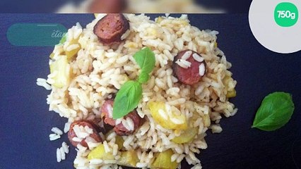 Risotto aux courgettes et chorizo