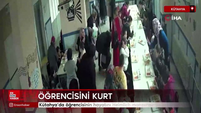 Kütahya’da öğrencisinin hayatını Heimlich manevrası ile kurtardı