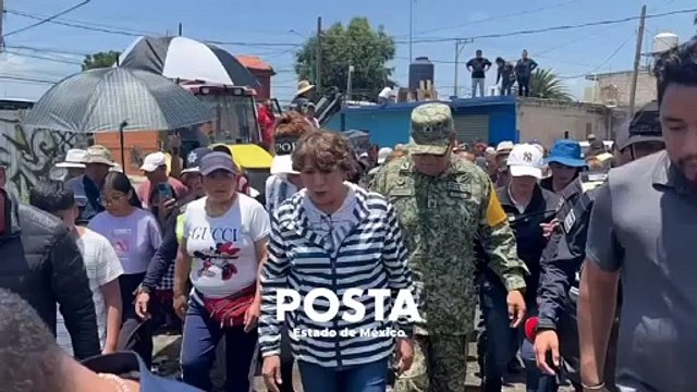 Supervisa Delfina Gómez daños por inundaciones en Chalco, asegura apoyo