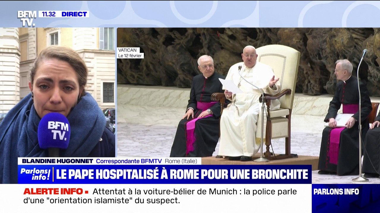 Le pape François hospitalisé à Rome pour une bronchite