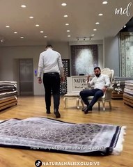 Presenting fancy rugs in a very creative way!