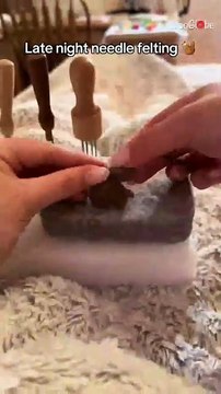Wool squirrel crafting process revealed in this mesmerizing needle-felting video