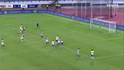 La Selección argentina Sub 20 igualó 1-1 ante Brasil con gol de penal