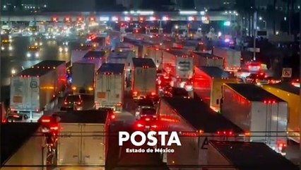 Bloqueo en la caseta de Tepotzotlán colapsa la México-Querétaro (VIDEO)