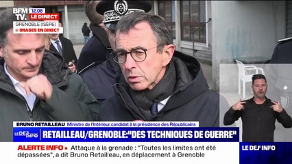 Attaque à la grenade à Grenoble: "Il y a 20 enquêteurs qui sont dédiés spécifiquement à cette opération", indique Bruno Retailleau