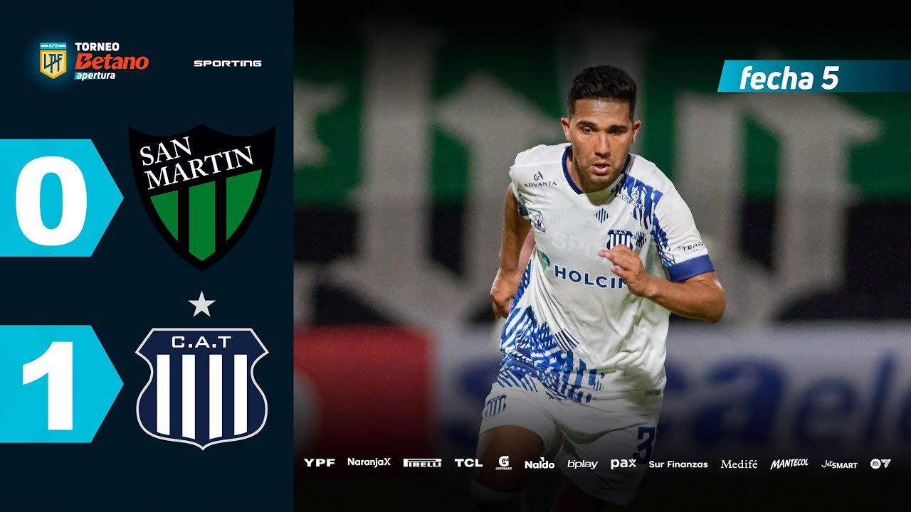 San Martín (SJ) vs Talleres (0-1) | LPF Torneo Apertura 2025 | FEcha 5