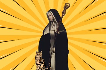 Święta Gertruda  z Nivelles - patronka kotów i ich opiekunów