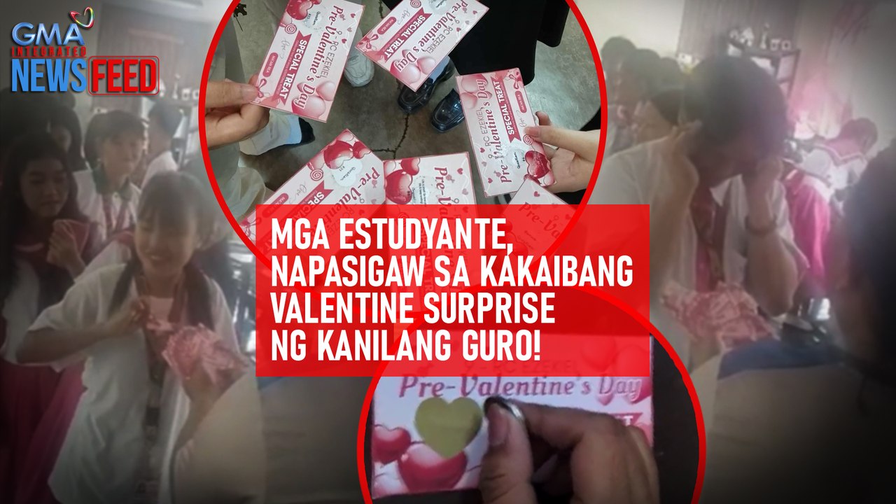 Mga estudyante, napasigaw sa kakaibang Valentine surprise ng kanilang guro! | GMA Integrated Newsfeed