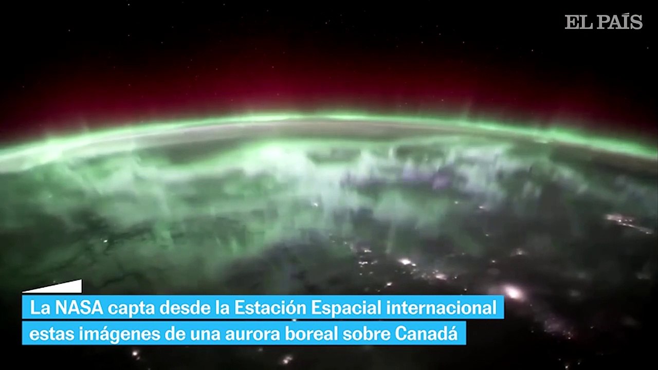 La NASA capta imágenes de la aurora boreal sobre Canadá