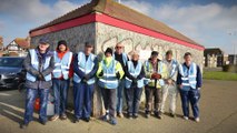 Bexhill Heritage volunteers are restoring the historic Shelter 4, East Parade, Bexhill in East Sussex