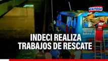 Accidente en Huaral: Indeci realiza trabajos de rescate tras colapso de puente de Chancay
