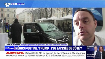 Négociations de paix entre la Russie et l'Ukraine: "Le pire des scénarios pour l'Europe serait que (Washington et Moscou) se mettent d'accord entre eux et que l'Europe ne soit là que pour régler la facture", explique Ulrich Bounat (analyste géopolitique)