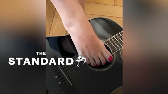 Lily Allen plays guitar with her feet as she returns to OnlyFans