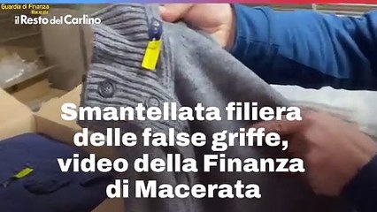 Smantellata filiera delle false griffe, video della Finanza di Macerata