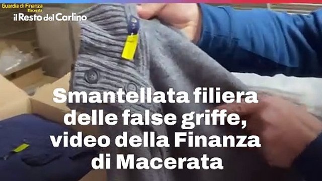 Smantellata filiera delle false griffe, video della Finanza di Macerata