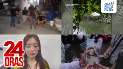 24 Oras: (Part 1) 2 Chinese nangidnap umano, arestado; biktimang tinorture din umano, nasagip; fiance na nanakit umano kay Jellie Aw, hinahanap na ng NBI; mga namili ng bulaklak sa Dangwa, halos magsiksikan sa dami, atbp.