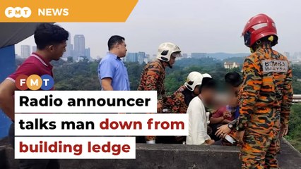 Radio announcer helps talk man down from building ledge