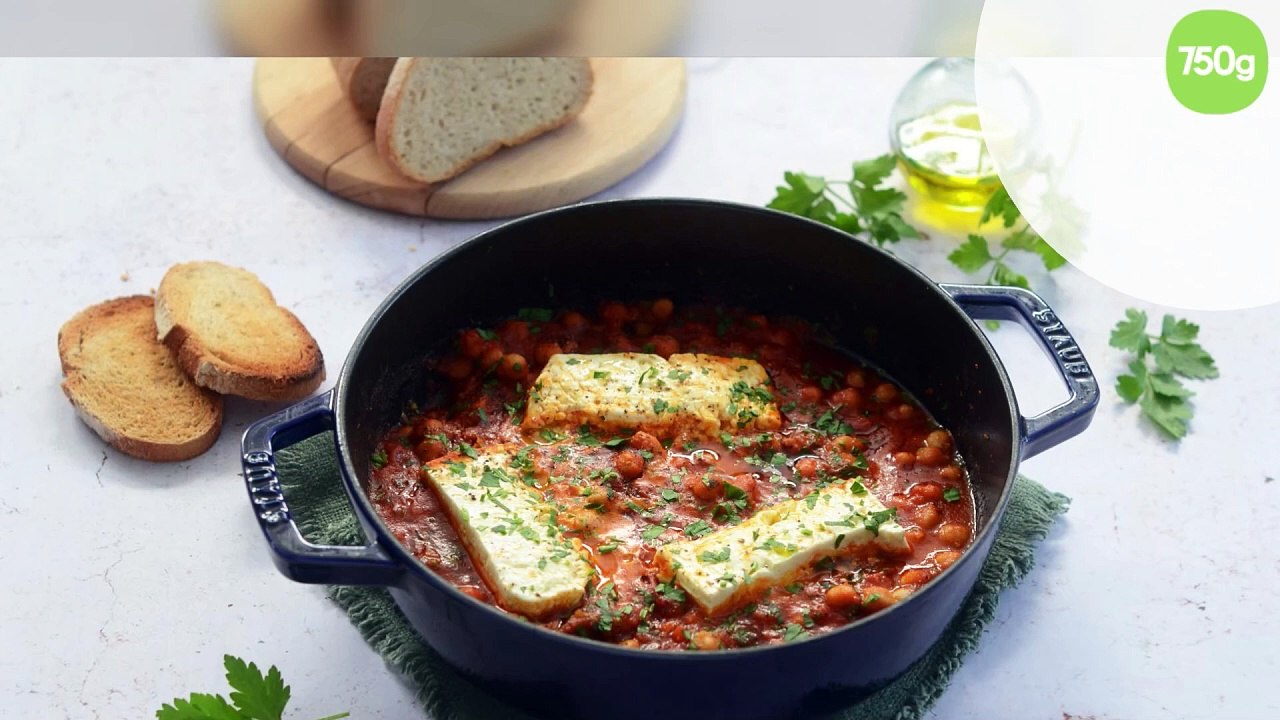 Feta rôtie aux pois chiches