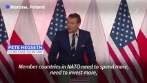 NATO members 'need more skin in the game' says US defence chief Hegseth
