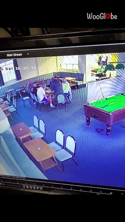 Mischievous prankster moves chair at the last s...