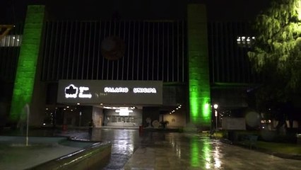 Iluminan de verde el Palacio de Monterrey por Día Mundial de Parálisis Cerebral