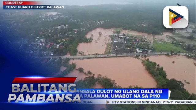 Halaga ng pinsala ng ulang dala ng shear line sa Palawan, umabot na sa P110-M