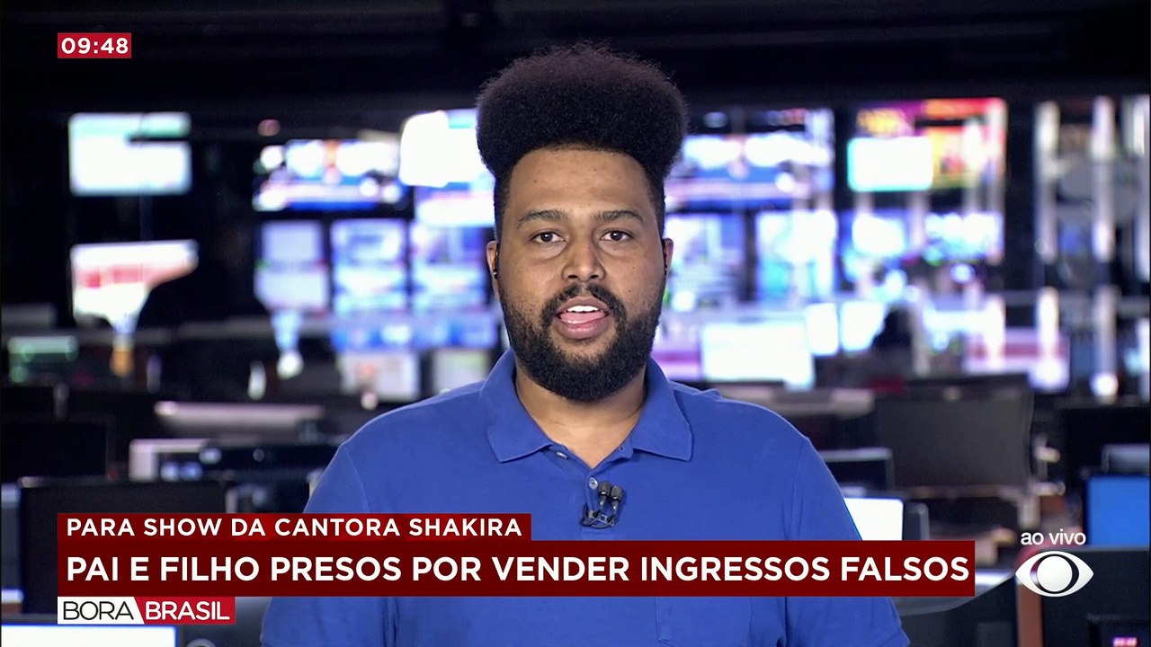 Pai e filho são presos por vender ingressos falsos para show da Shakira em SP