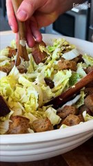 How to Make a Cabbage Caesar Salad